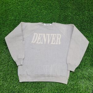 Vintage 90s Denver Sweatshirt Womens Medium 18x22 Cropped